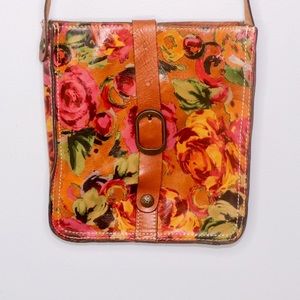 Patricia Nash Floral Print Leather Crossbody Purse